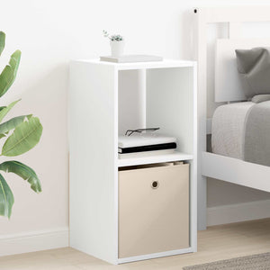 Κομοδίνο 2 pcs Λευκό 35 x 32 x 68,5 εκ Επεξεργασμένο ξύλο - Pakobazaar