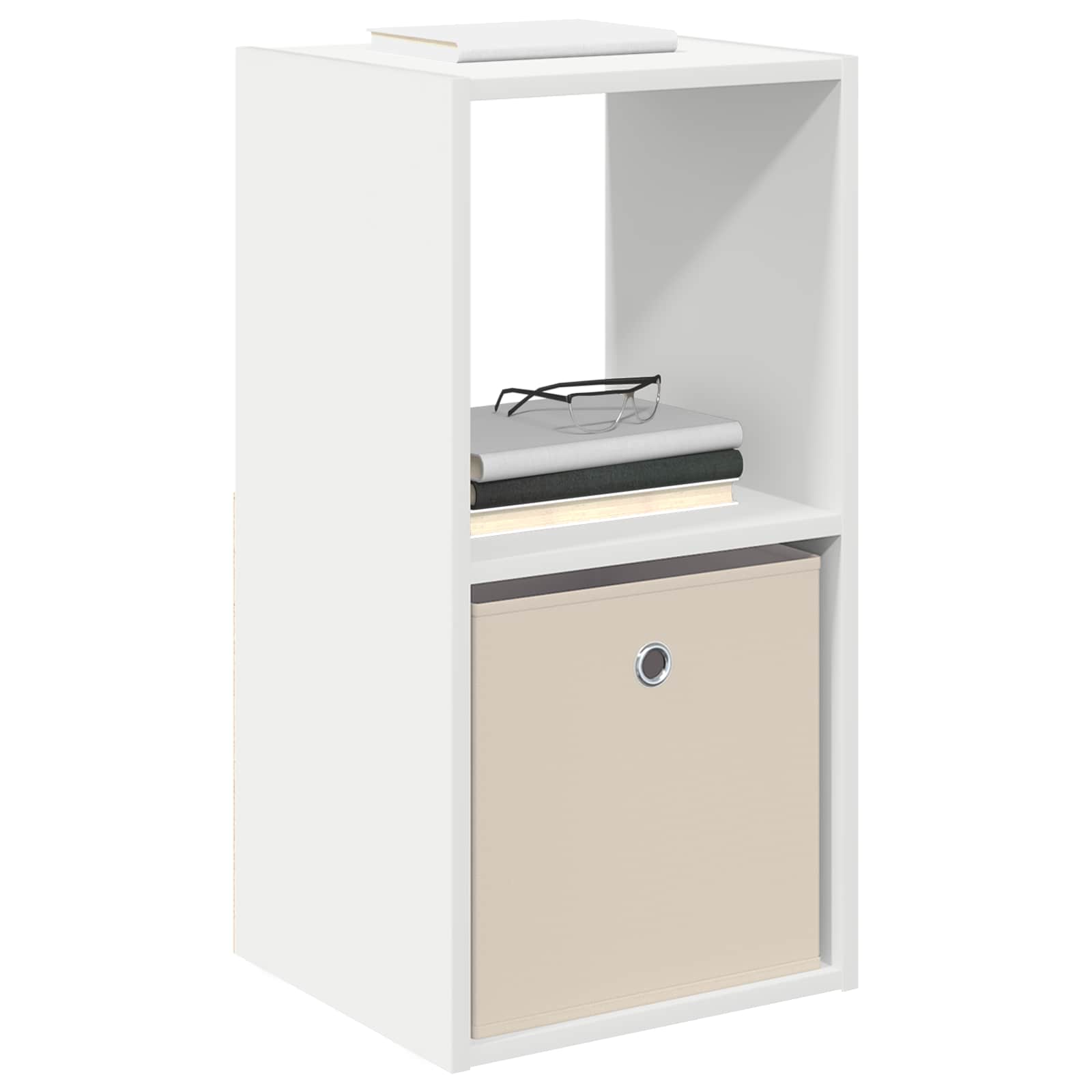 Κομοδίνο 2 pcs Λευκό 35 x 32 x 68,5 εκ Επεξεργασμένο ξύλο - Pakobazaar