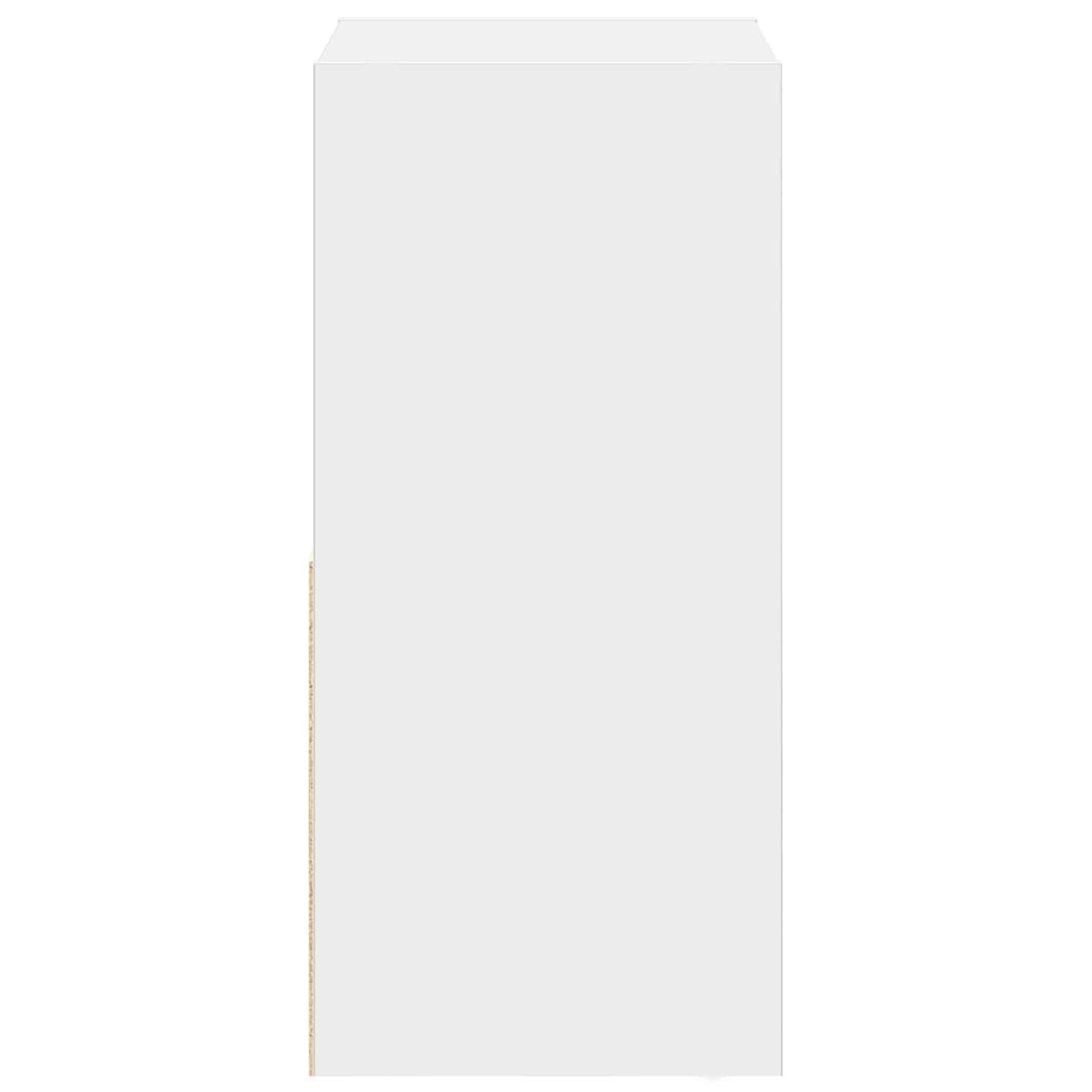Κομοδίνο 2 pcs Λευκό 35 x 32 x 68,5 εκ Επεξεργασμένο ξύλο - Pakobazaar