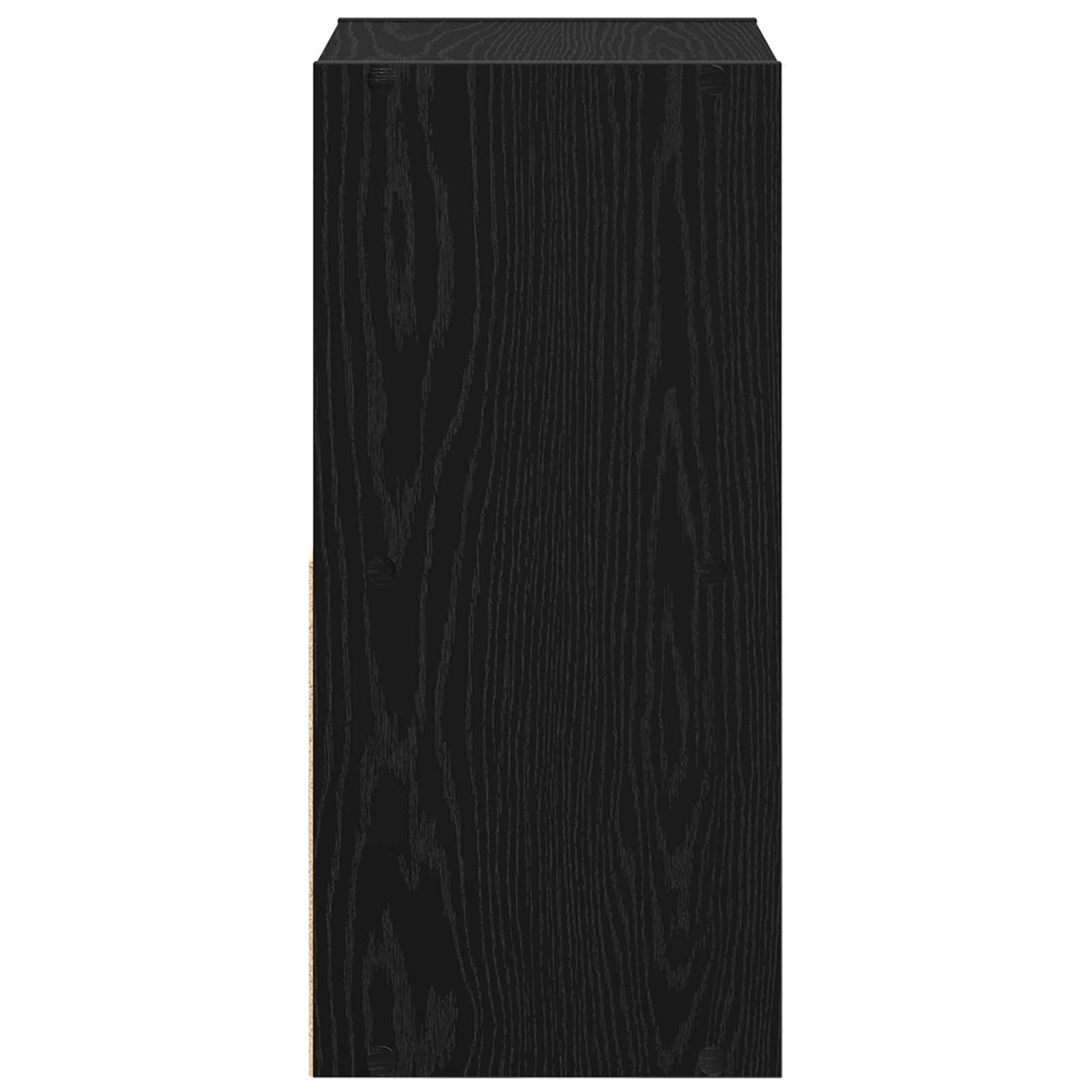Κομοδίνο 2 pcs Μαύρη Οξυά 35 x 32 x 68,5 εκ Επεξεργασμένο ξύλο - Pakobazaar
