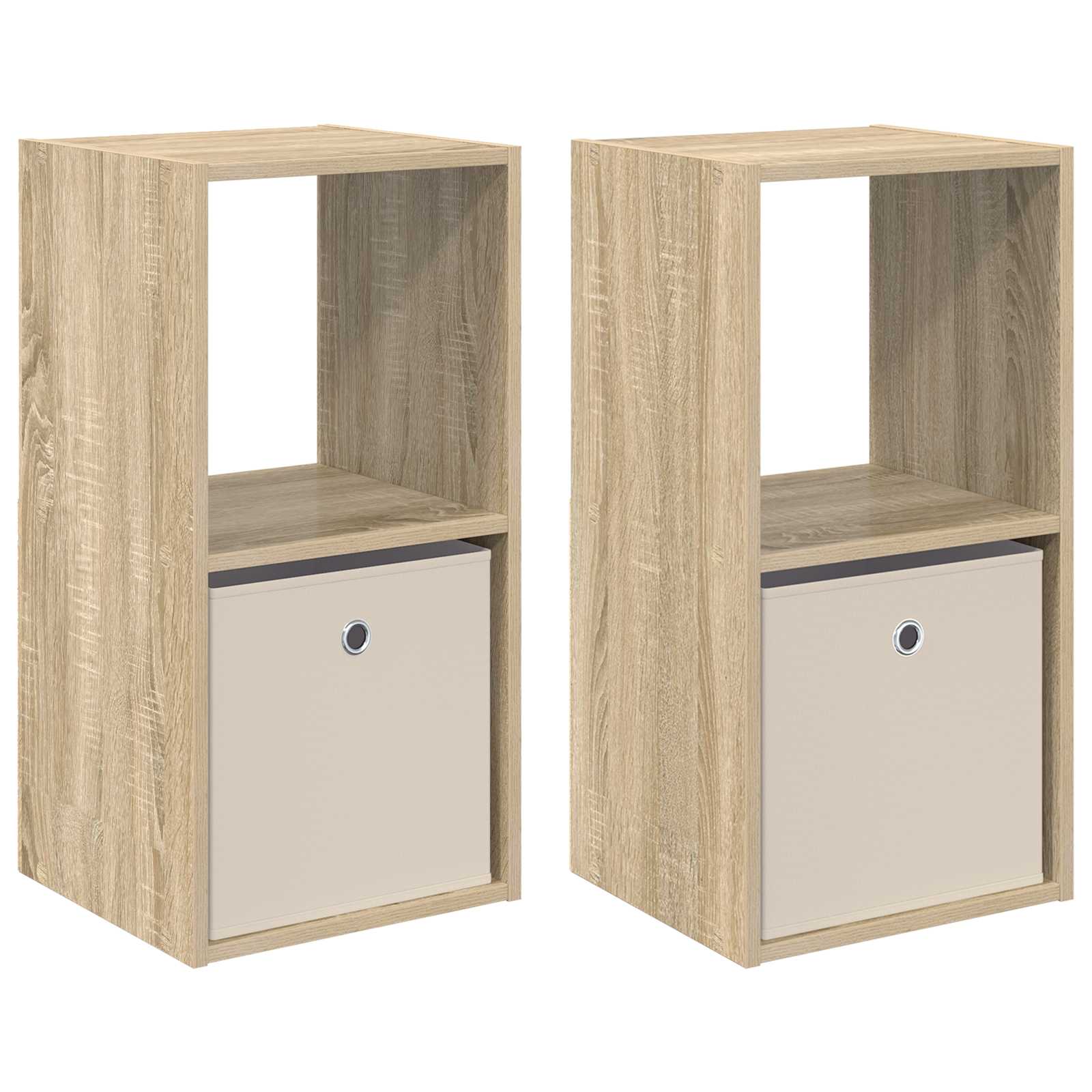 Κομοδίνο 2 pcs Δρύς Sonoma 35 x 32 x 68,5 εκ Επεξεργασμένο ξύλο - Pakobazaar