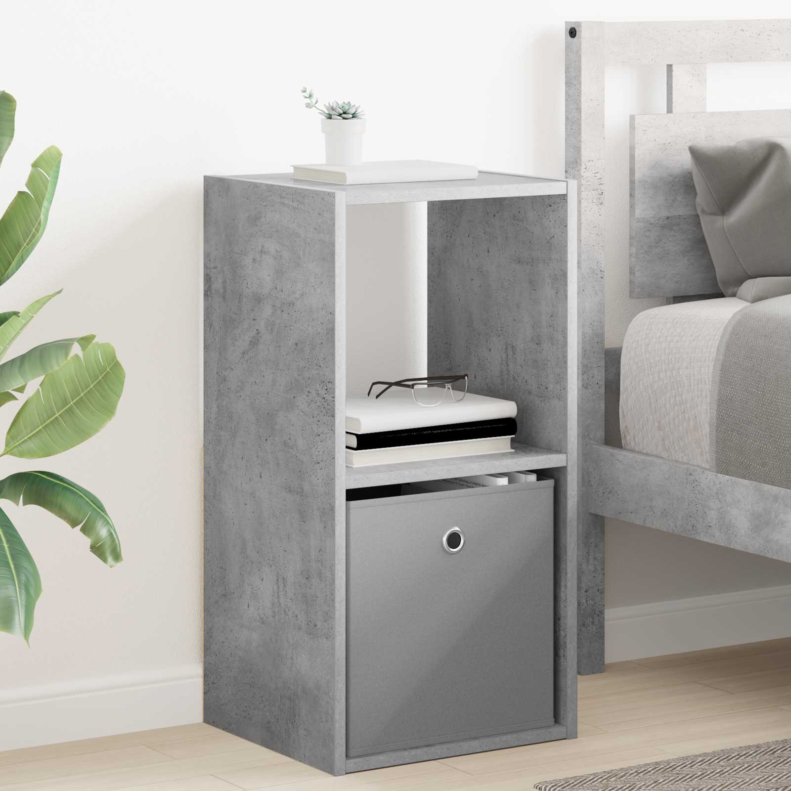 Κομοδίνο με συρτάρι 2 pcs Σκυρόδεμα Γκρι 35 x 32 x 68,5 εκ - Pakobazaar
