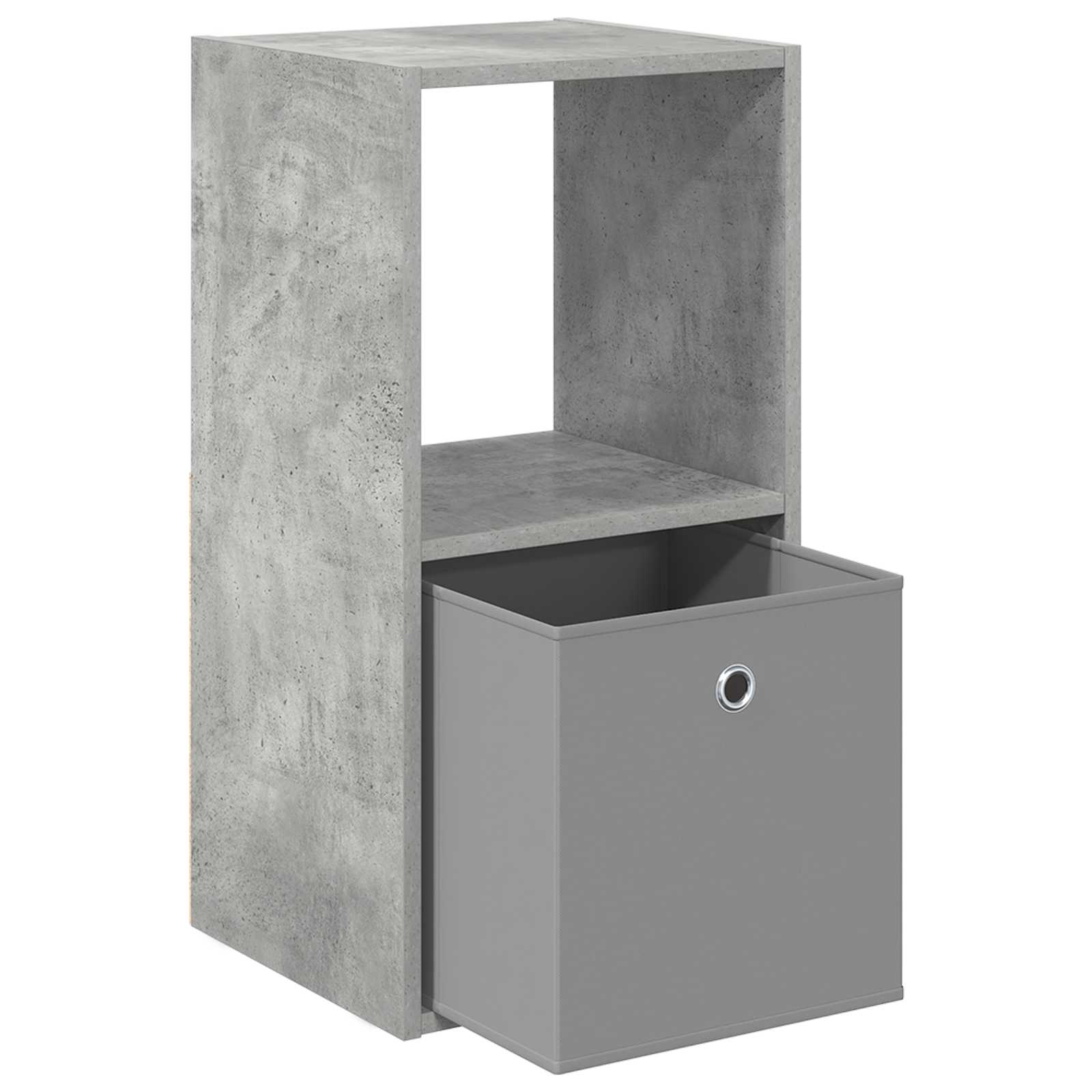 Κομοδίνο με συρτάρι 2 pcs Σκυρόδεμα Γκρι 35 x 32 x 68,5 εκ - Pakobazaar
