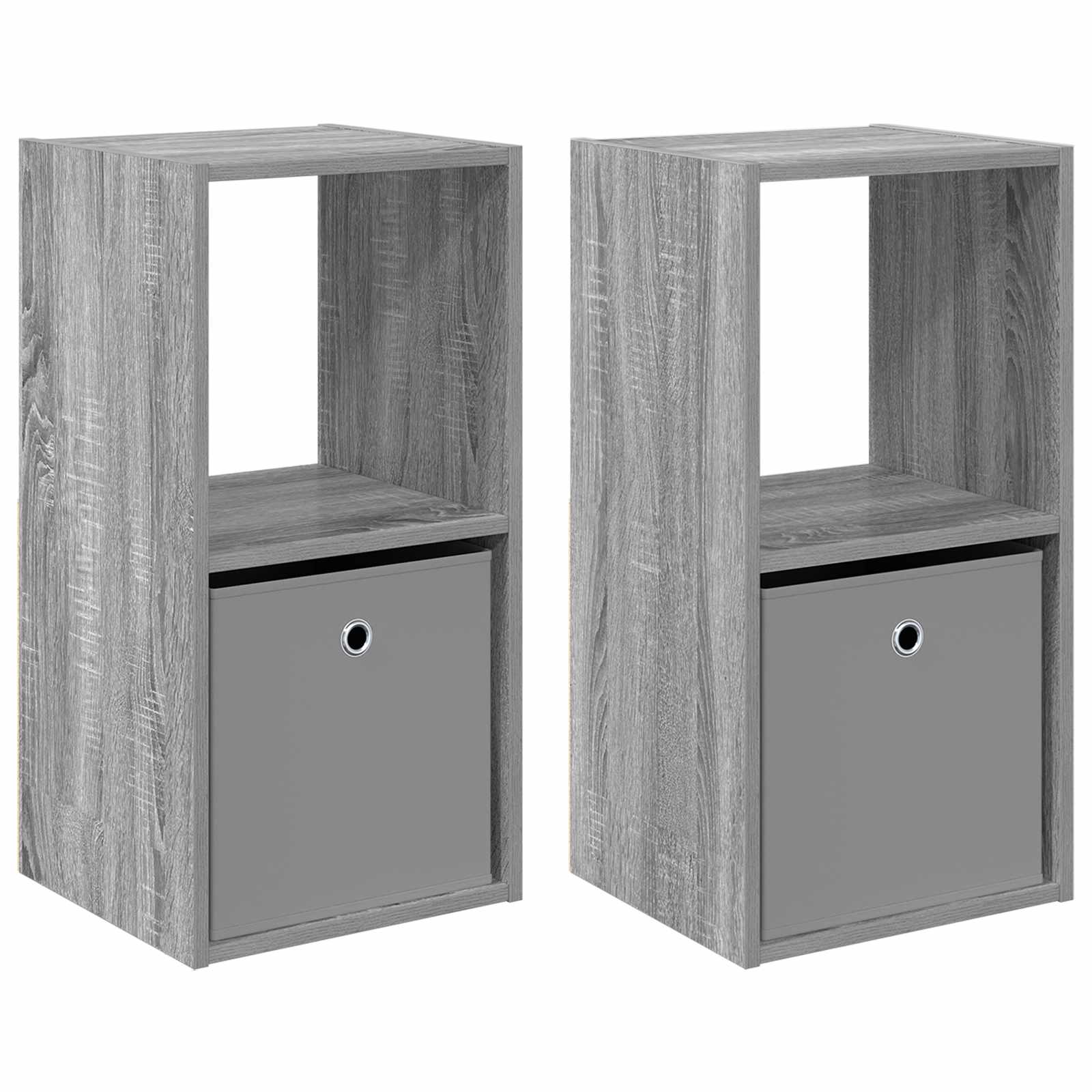 Κομοδίνο με συρτάρι 2 pcs Γκρίζο Σονομα 35 x 32 x 68,5 εκ - Pakobazaar