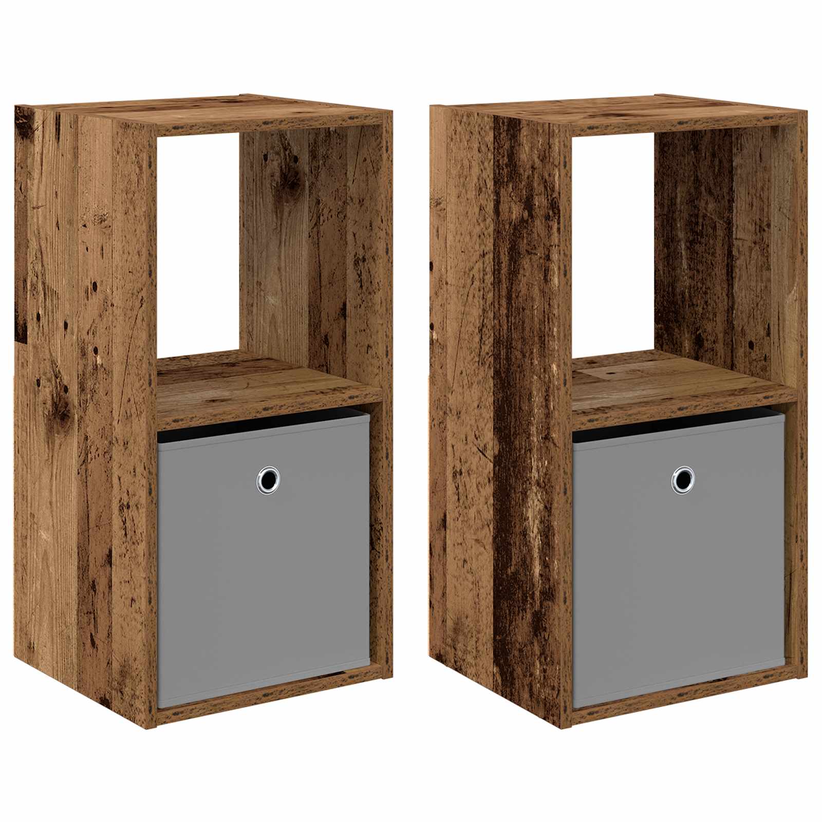 Κομοδίνο 2 pcs Παλιό ξύλο 35 x 32 x 68,5 εκ Επεξεργασμένο ξύλο - Pakobazaar