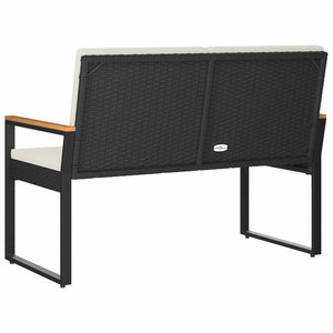 Εξωτερικός πάγκος Μαύρο και Κρεμ Λευκό 107 x 61 x 80 εκ. - Pakobazaar