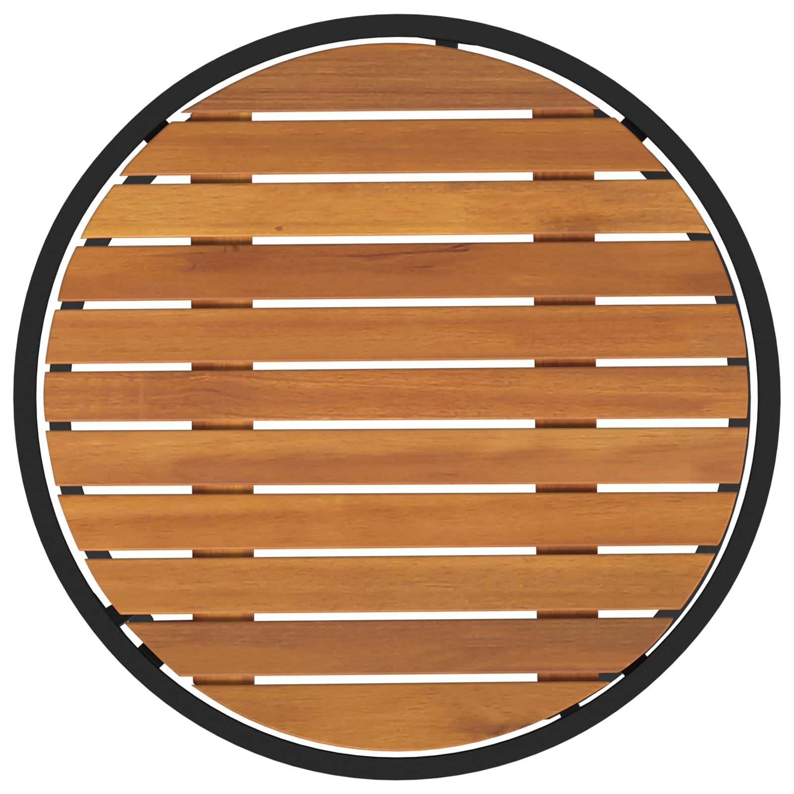 Σετ Τραπεζιού Για Καφέ 2 pcs Φυσικό και Μαύρο 55 x 55 x 45 cm - Pakobazaar