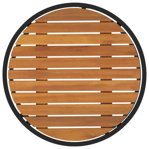 Σετ Τραπεζιού Για Καφέ 2 pcs Φυσικό και Μαύρο 55 x 55 x 45 cm - Pakobazaar
