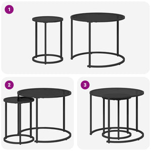 Σετ Τραπεζιού Για Καφέ 2 pcs 55 x 55 x 45 cm ατσάλι - Pakobazaar