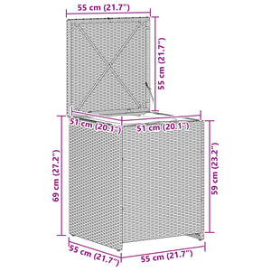 Κουτί Μαξιλαριών 55 x 55 x 69 εκ. ατσάλι - Pakobazaar