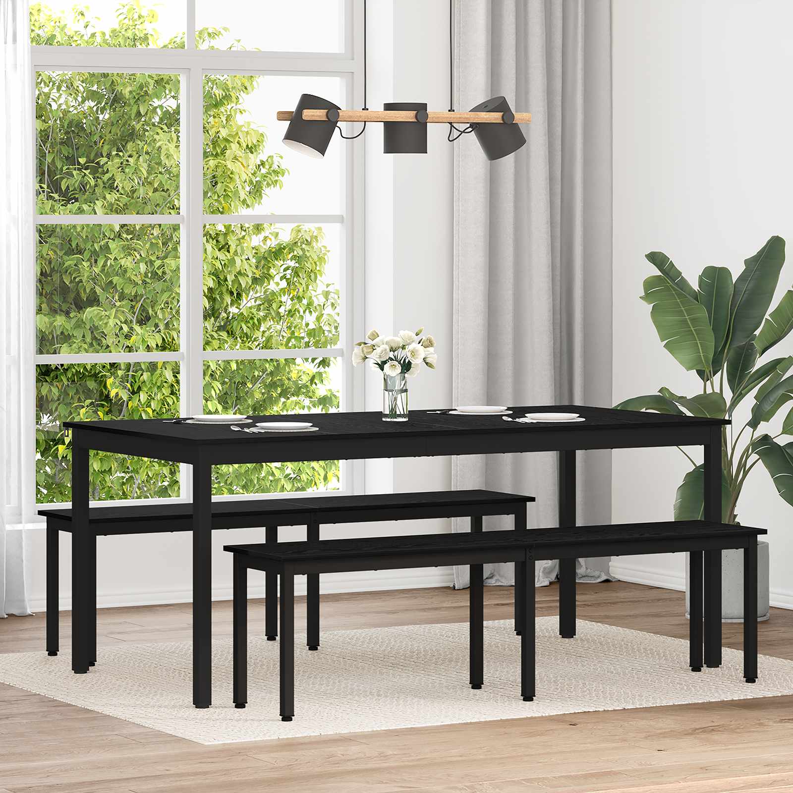 Τραπεζαρίες 180 x 90 x 75 cm Επεξεργασμένο ξύλο Ορθογώνιος
