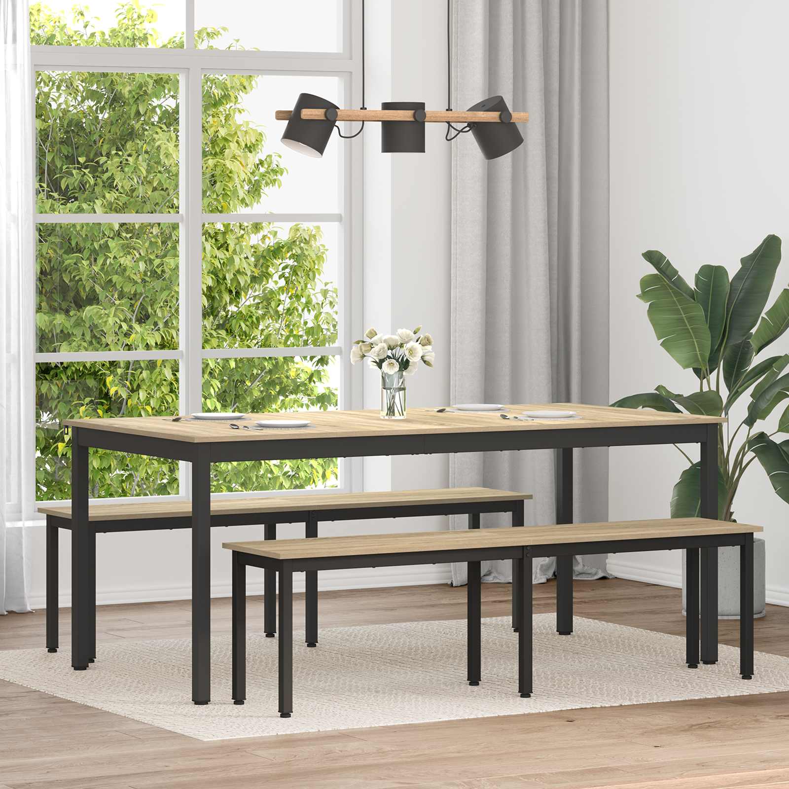Τραπεζαρίες 180 x 90 x 75 cm Επεξεργασμένο ξύλο Ορθογώνιος