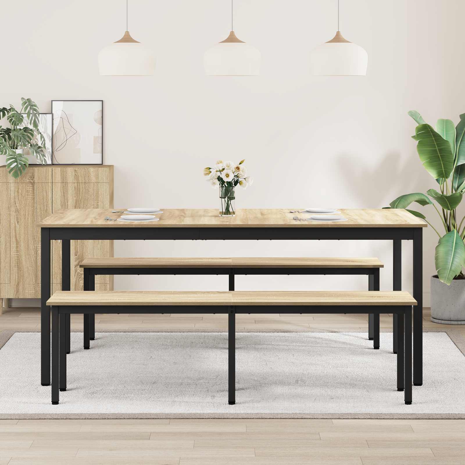Τραπεζαρίες 180 x 90 x 75 cm Επεξεργασμένο ξύλο Ορθογώνιος