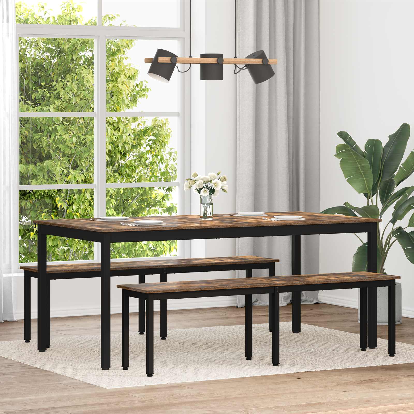 Τραπεζαρίες 2 pcs 180 x 90 x 75 cm Επεξεργασμένο ξύλο