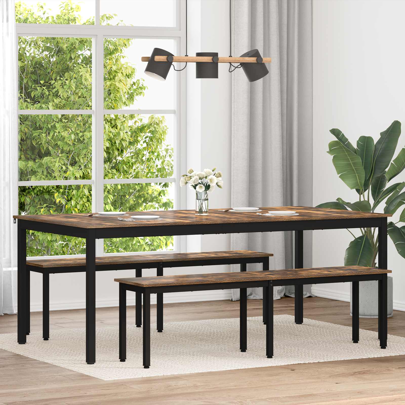 Τραπεζαρίες 200 x 100 x 75 cm Επεξεργασμένο ξύλο Ορθογώνιος