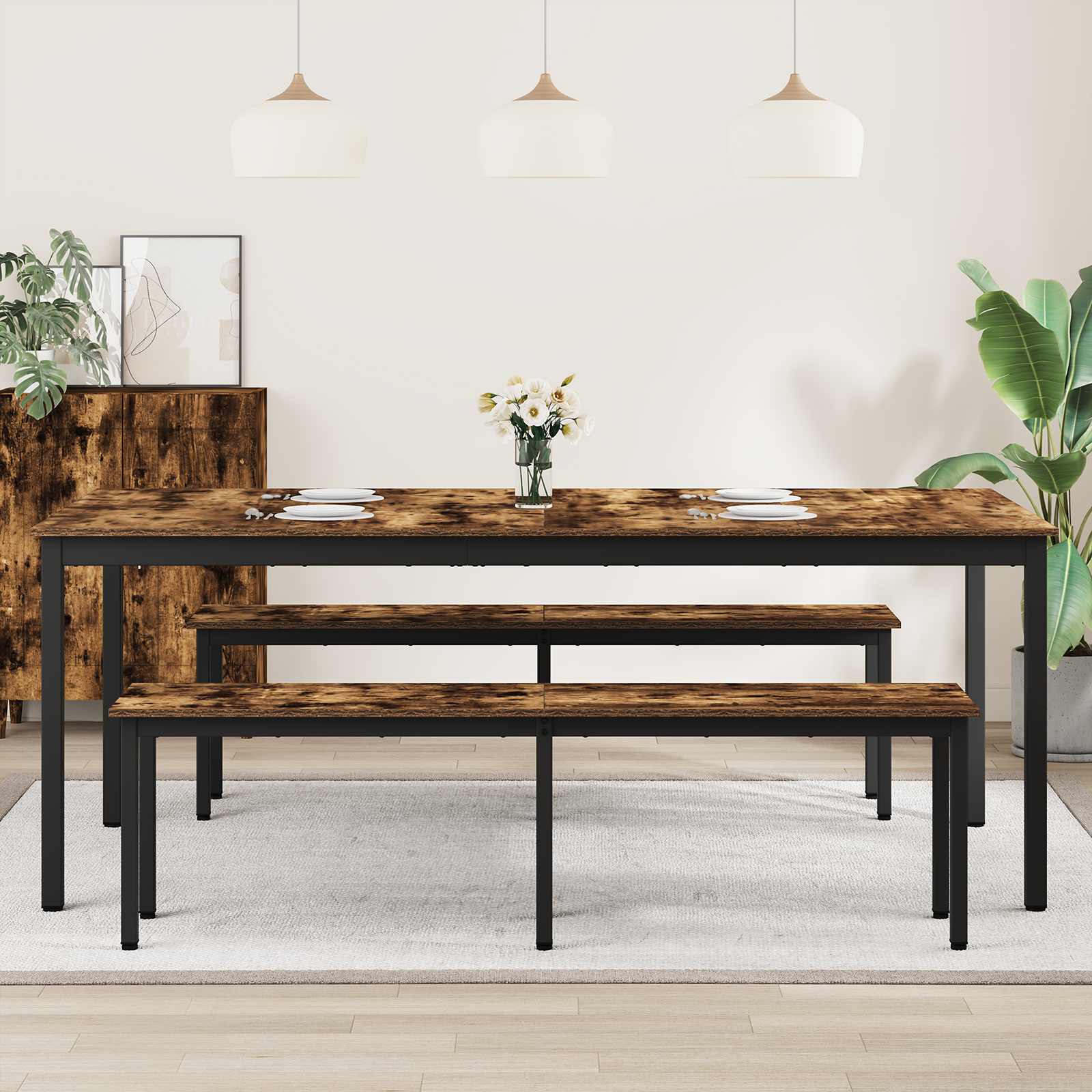 Τραπεζαρίες 200 x 100 x 75 cm Επεξεργασμένο ξύλο Ορθογώνιος