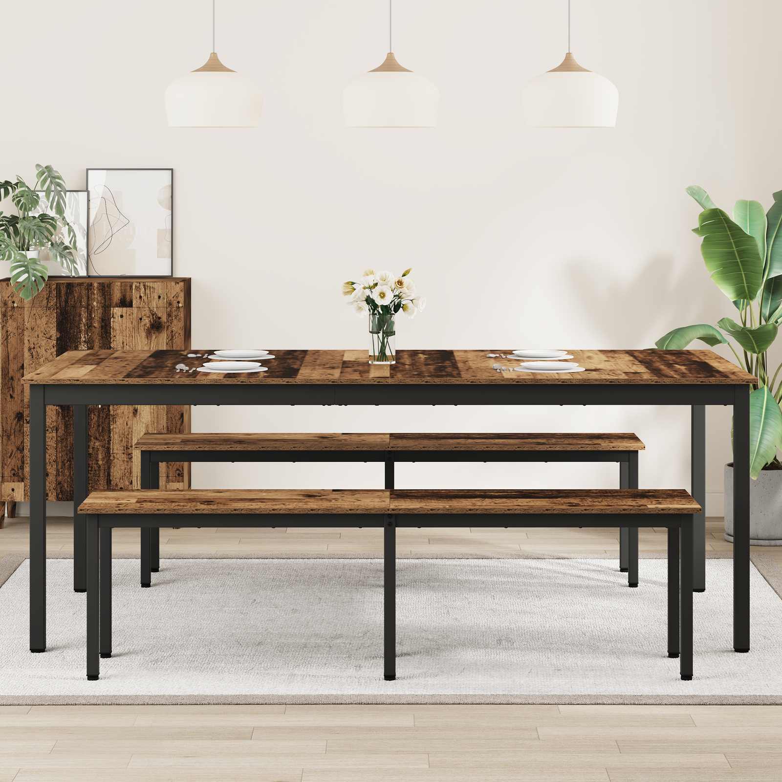 Τραπεζαρίες 200 x 100 x 75 cm Επεξεργασμένο ξύλο Ορθογώνιος