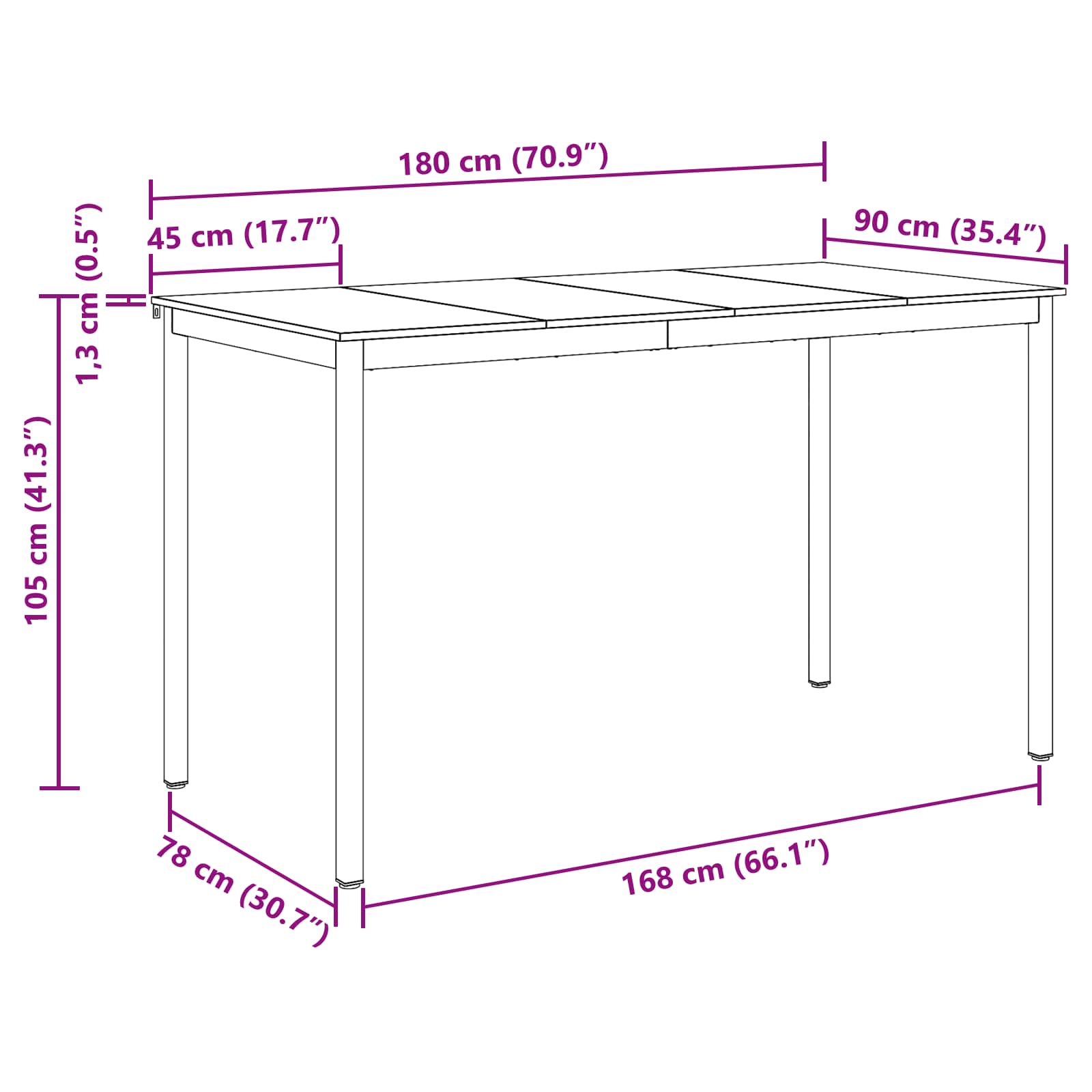 Υποστηρικτικό Τραπεζάκι Μπαρ Επεξεργασμένο ξύλο