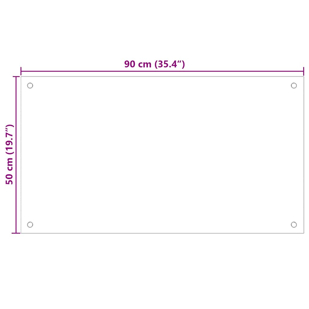 Πίσω Πάνελ Κουζίνας 2 pcs Λευκό 90 x 50 cm σκληρυμένο γυαλί - Pakobazaar