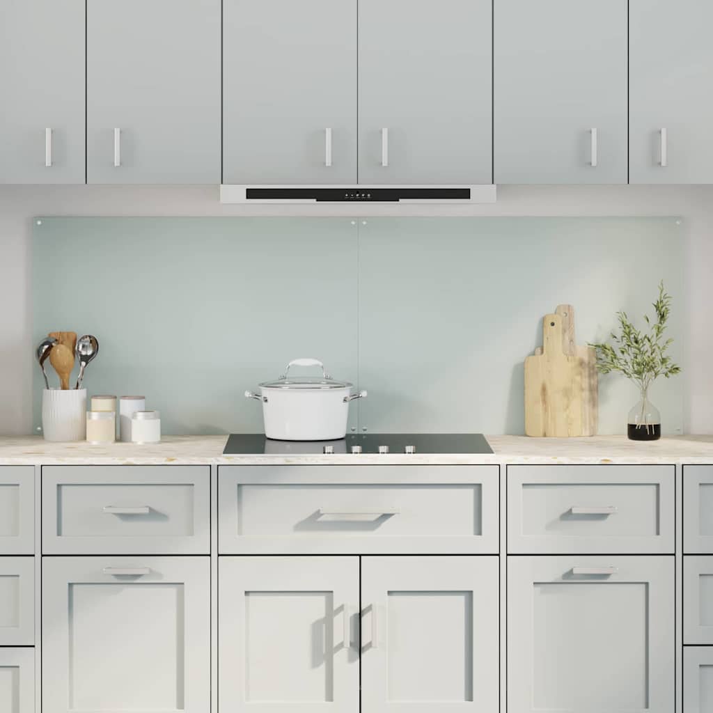 Πλάτη κουζίνας 2 pcs Λευκό 90 x 60 cm σκληρυμένο γυαλί