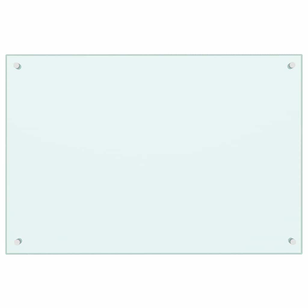 Πλάτη κουζίνας 2 pcs Λευκό 90 x 60 cm σκληρυμένο γυαλί