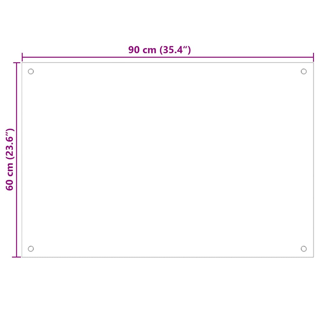 Πλάτη κουζίνας 2 pcs Λευκό 90 x 60 cm σκληρυμένο γυαλί
