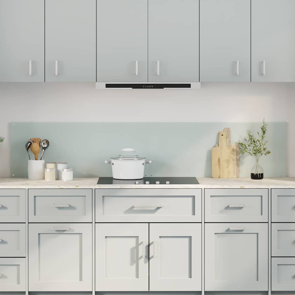 Πλάτη κουζίνας 2 pcs Λευκό 100 x 40 cm σκληρυμένο γυαλί