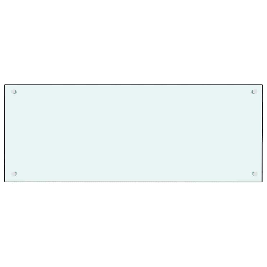 Πλάτη κουζίνας 2 pcs Λευκό 100 x 40 cm σκληρυμένο γυαλί
