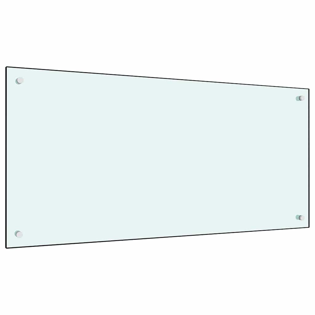 Πίσω Πάνελ Κουζίνας 2 pcs Λευκό 100 x 50 cm σκληρυμένο γυαλί - Pakobazaar