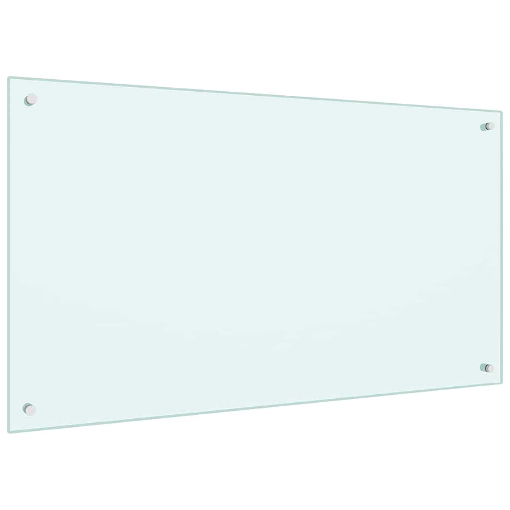 Πίσω Πάνελ Κουζίνας 2 pcs Λευκό 100 x 60 cm σκληρυμένο γυαλί - Pakobazaar