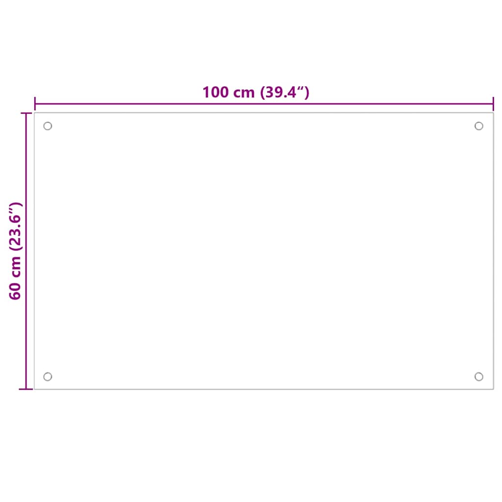 Πίσω Πάνελ Κουζίνας 2 pcs Λευκό 100 x 60 cm σκληρυμένο γυαλί - Pakobazaar