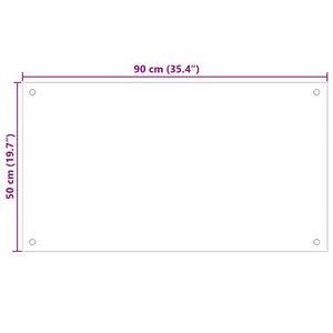 Πλάτη κουζίνας 2 τμχ. Διαφανές 90 x 50 cm σκληρυμένο γυαλί