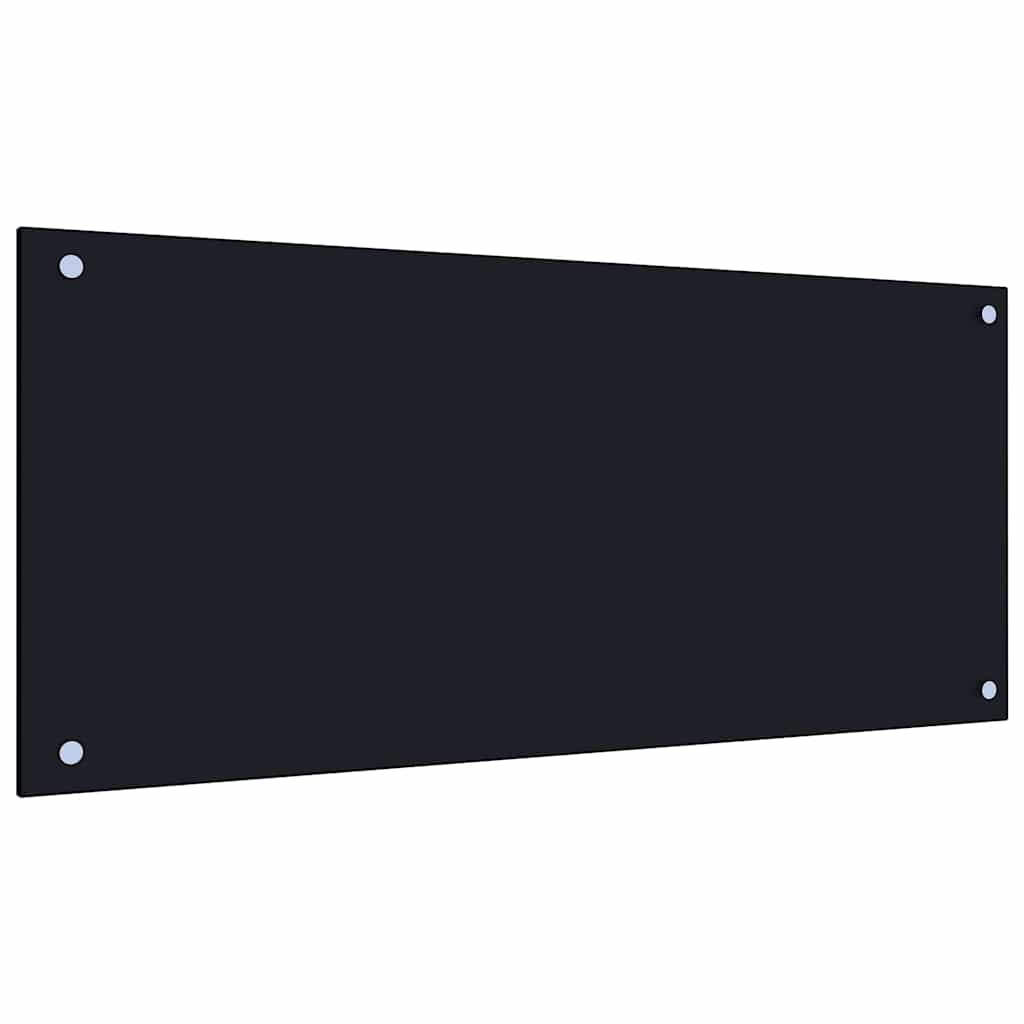Πλάτη κουζίνας 2 pcs Μαύρο 90 x 40 cm σκληρυμένο γυαλί