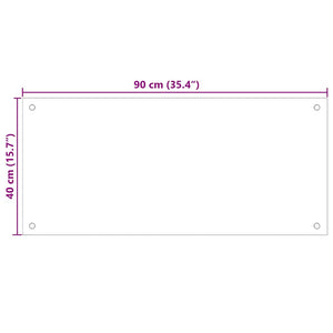 Πλάτη κουζίνας 2 τμχ. Μαύρο 90 x 40 cm σκληρυμένο γυαλί