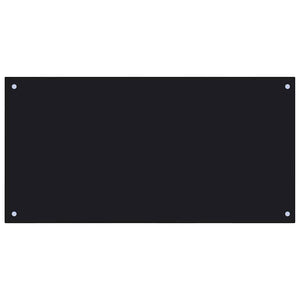 Πίσω Πάνελ Κουζίνας 2 pcs Μαύρο 100 x 50 cm σκληρυμένο γυαλί - Pakobazaar