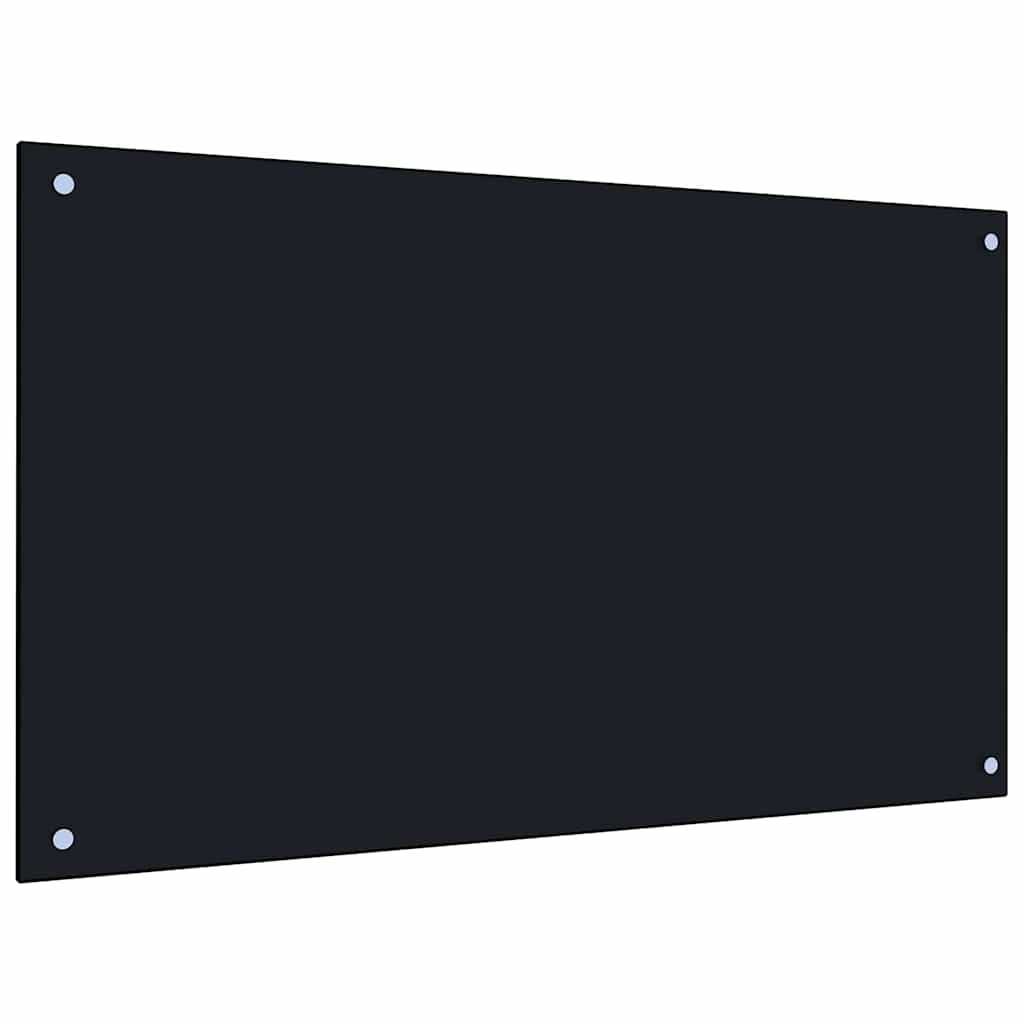 Πίσω Πάνελ Κουζίνας 2 pcs Μαύρο 100 x 60 cm σκληρυμένο γυαλί - Pakobazaar