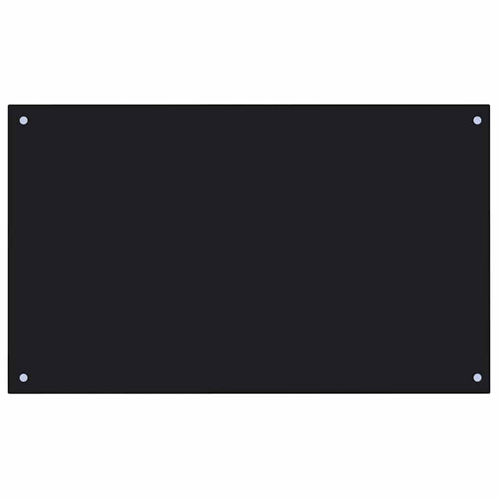 Πίσω Πάνελ Κουζίνας 2 pcs Μαύρο 100 x 60 cm σκληρυμένο γυαλί - Pakobazaar