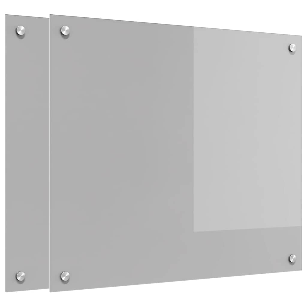 Πίσω Πάνελ Κουζίνας 2 pcs Ανοιχτό γκρι 70 x 60 cm - Pakobazaar