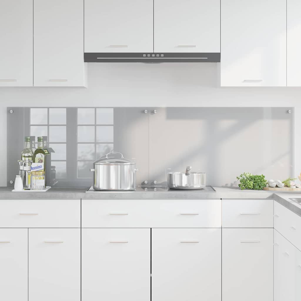 Πλάτη κουζίνας 2 pcs Ανοιχτό γκρι 90 x 50 cm σκληρυμένο γυαλί - Pakobazaar