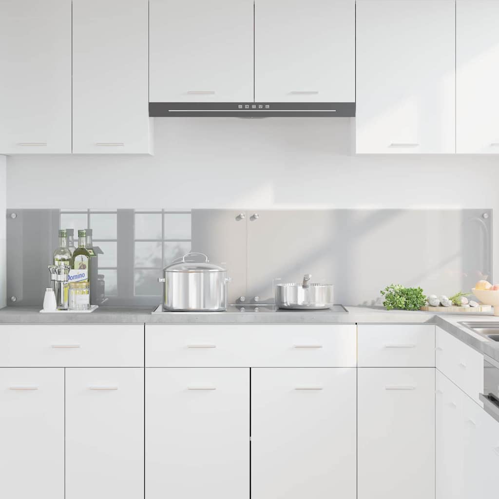 Πλάτη κουζίνας 2 pcs Ανοιχτό γκρι 100 x 40 cm σκληρυμένο γυαλί - Pakobazaar