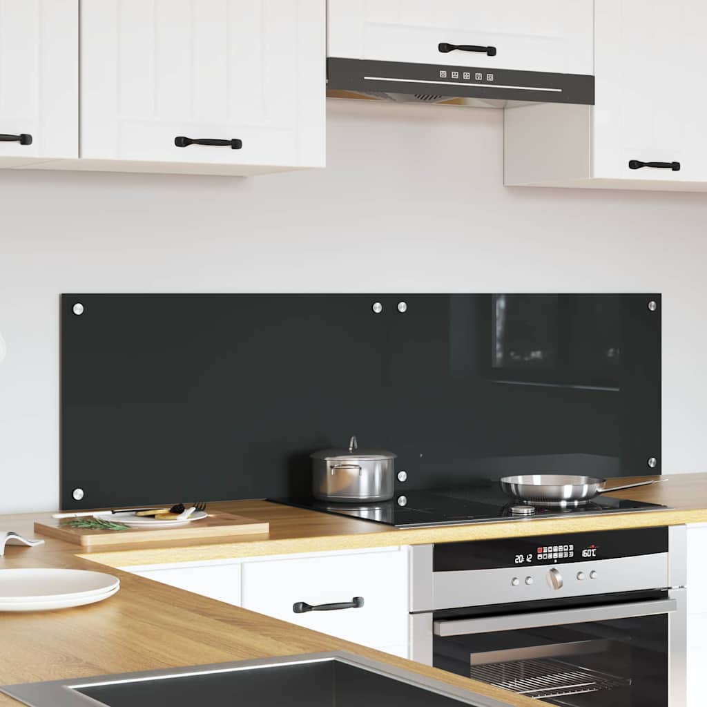 Πλάτη κουζίνας 2 pcs Σκούρο Γκρι 70 x 40 cm σκληρυμένο γυαλί - Pakobazaar