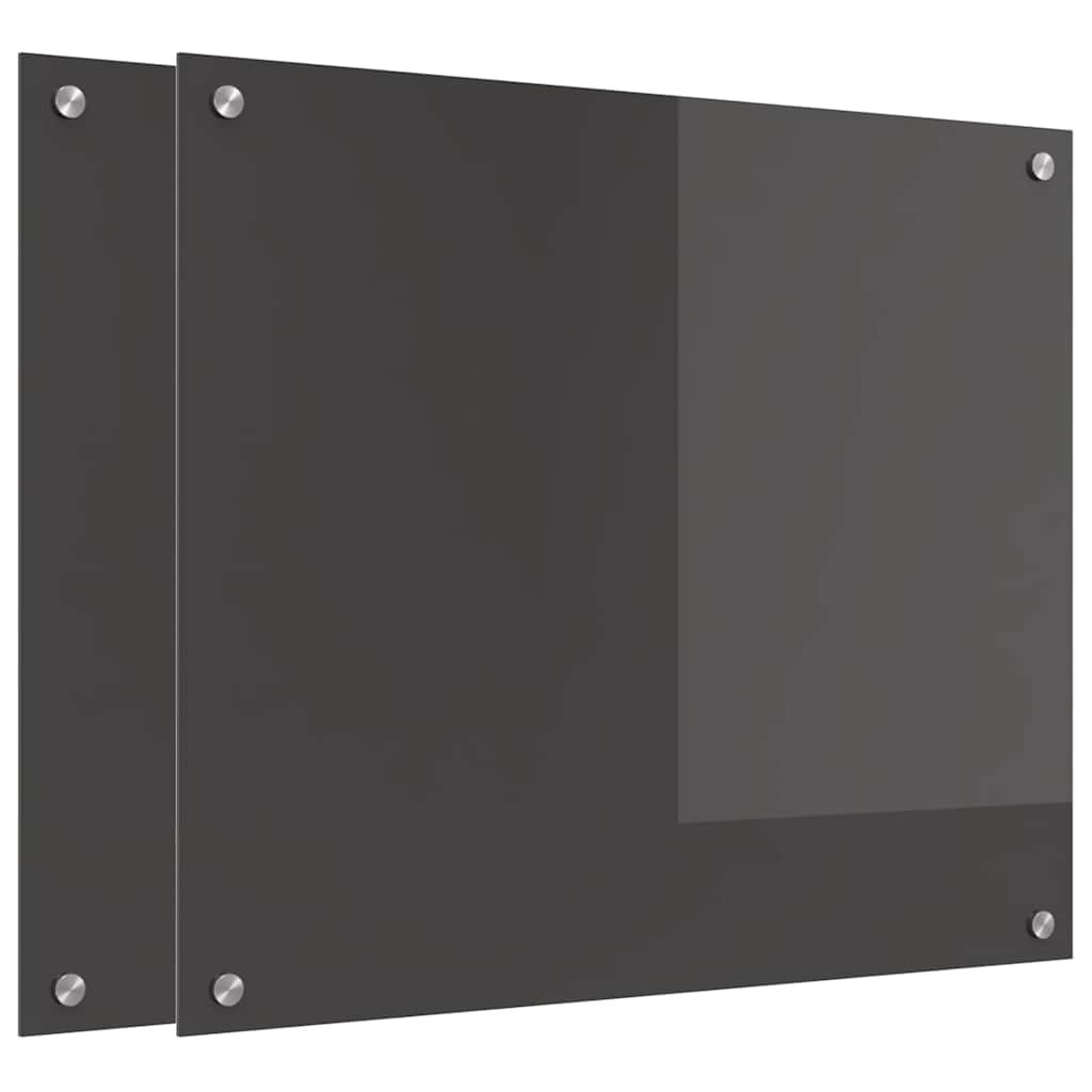 Πίσω Πάνελ Κουζίνας 2 pcs Σκούρο Γκρι 70 x 60 cm