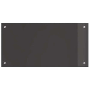 Πλάτη κουζίνας 2 pcs Σκούρο Γκρι 80 x 40 cm σκληρυμένο γυαλί - Pakobazaar