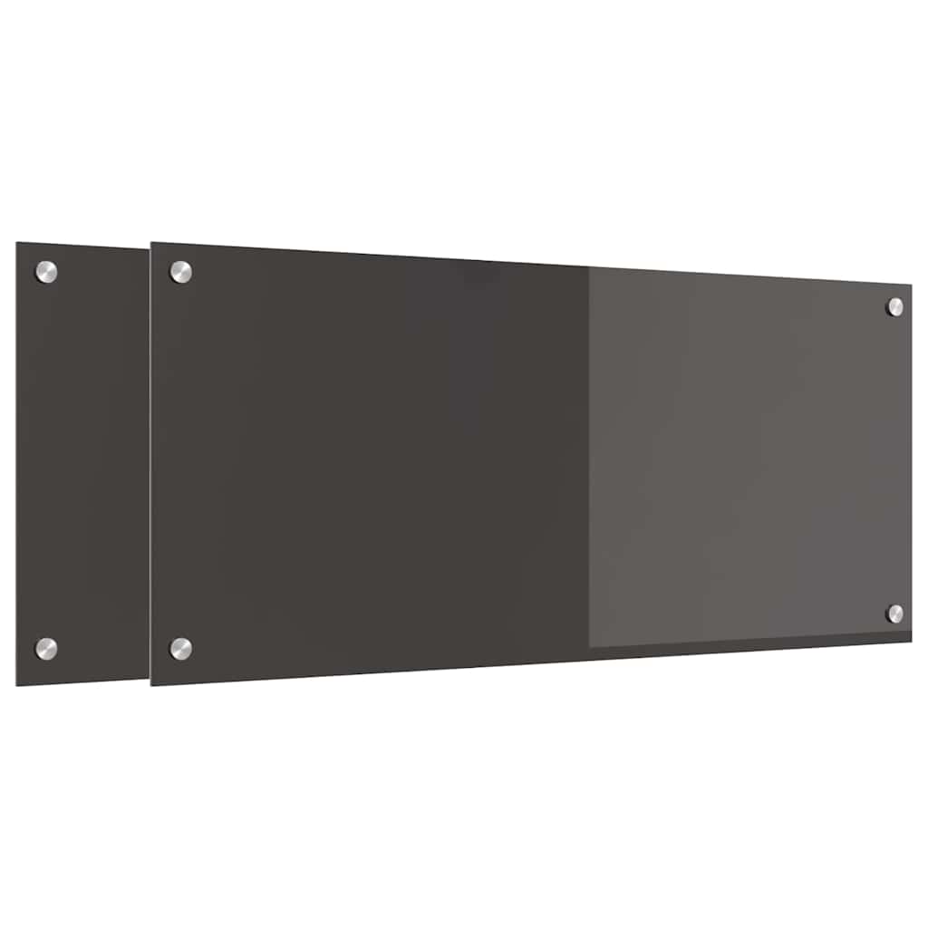 Πίσω Πάνελ Κουζίνας 2 pcs Σκούρο Γκρι 90 x 40 cm