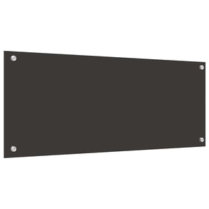 Πλάτη κουζίνας 2 τμχ. Σκούρο Γκρι 100 x 40 cm σκληρυμένο γυαλί