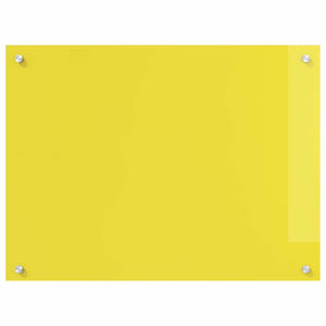 Πλάτη κουζίνας 2 τμχ. Κίτρινο 80 x 60 cm σκληρυμένο γυαλί - Pakobazaar