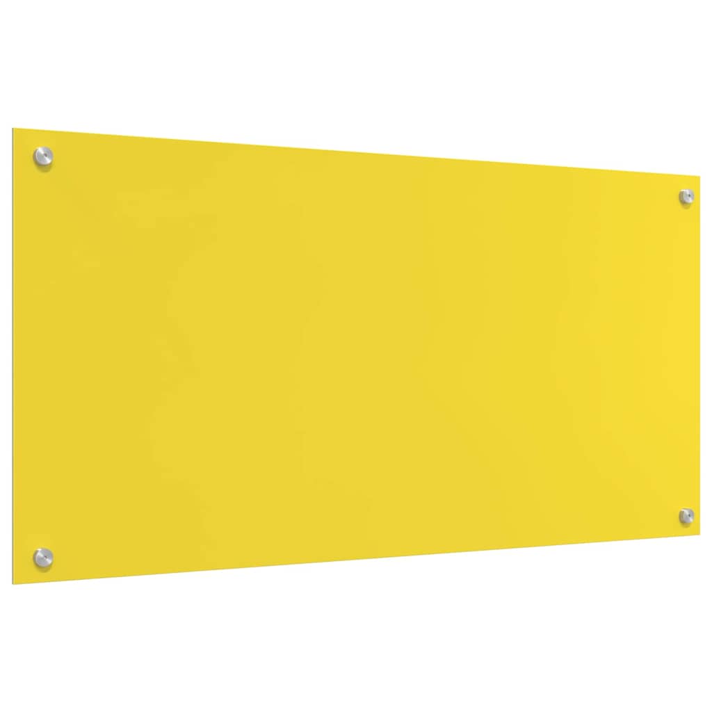 Πλάτη κουζίνας 2 pcs Κίτρινο 100 x 50 cm σκληρυμένο γυαλί
