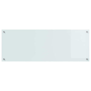 Πίσω Πάνελ Κουζίνας 2 pcs Λευκό 110 x 40 cm σκληρυμένο γυαλί - Pakobazaar