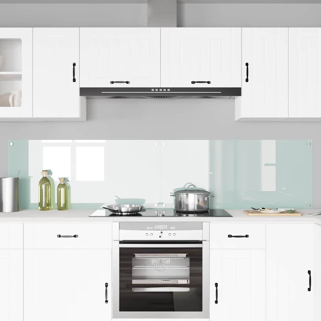 Πλάτη κουζίνας 2 pcs Λευκό 110 x 50 cm σκληρυμένο γυαλί