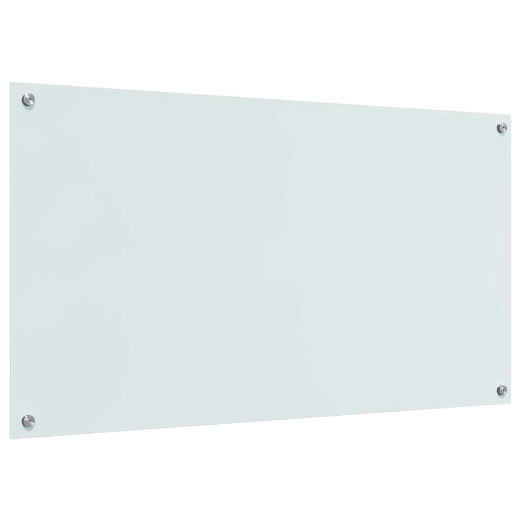 Πλάτη κουζίνας 2 pcs Λευκό 110 x 60 cm σκληρυμένο γυαλί - Pakobazaar